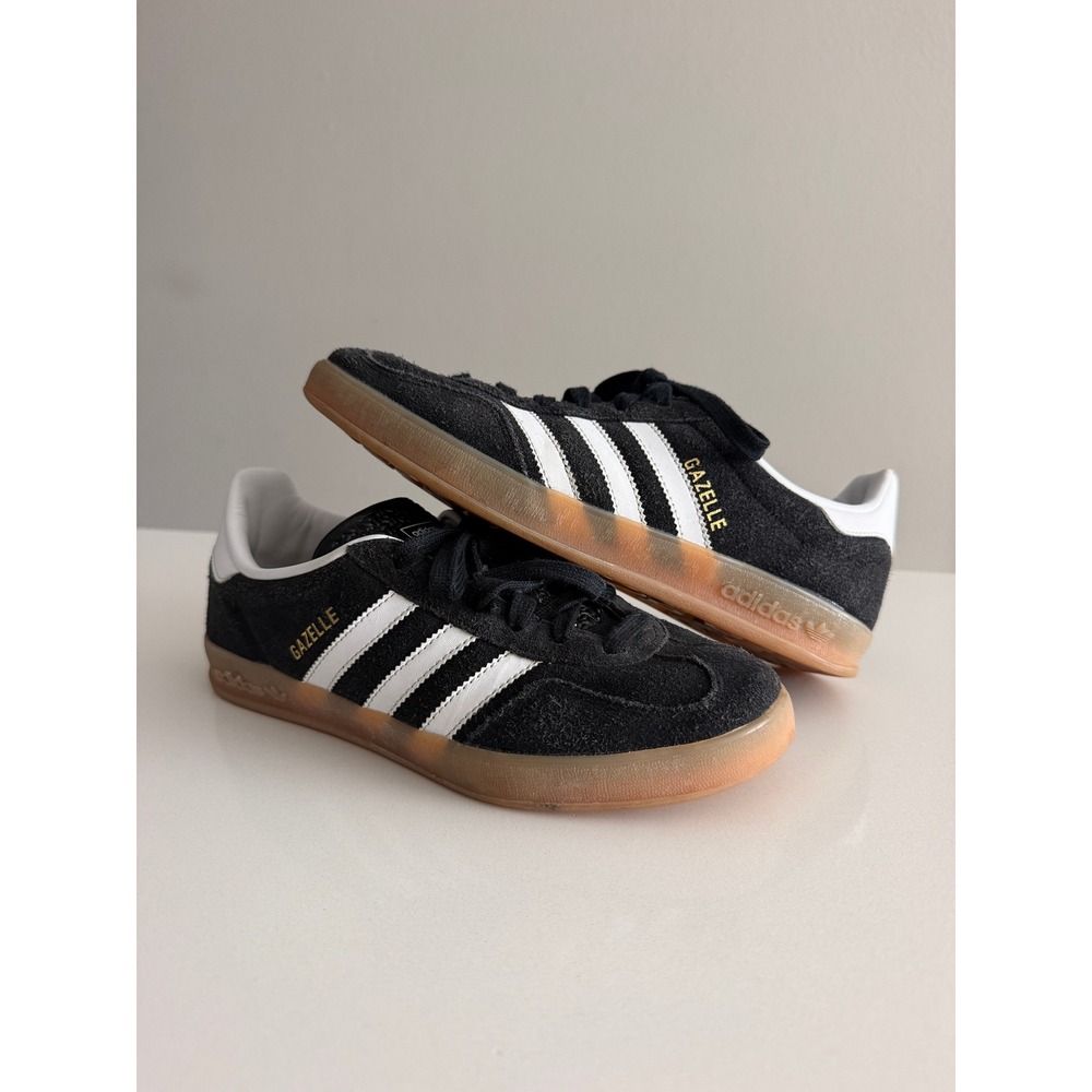 Adidas Gazelle Indoor Sneakers Mens 6.5 Black Gum Suede JI2060
